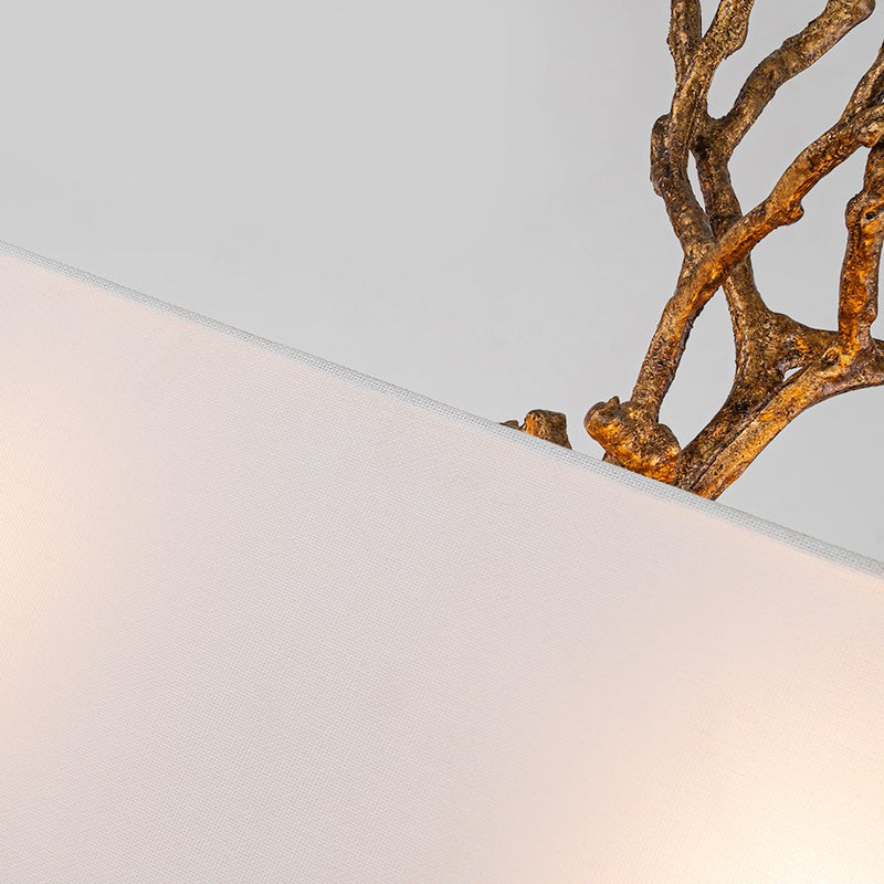 Lucas McKearn Coral 2 Light Wall Sconce, Gold/Cream