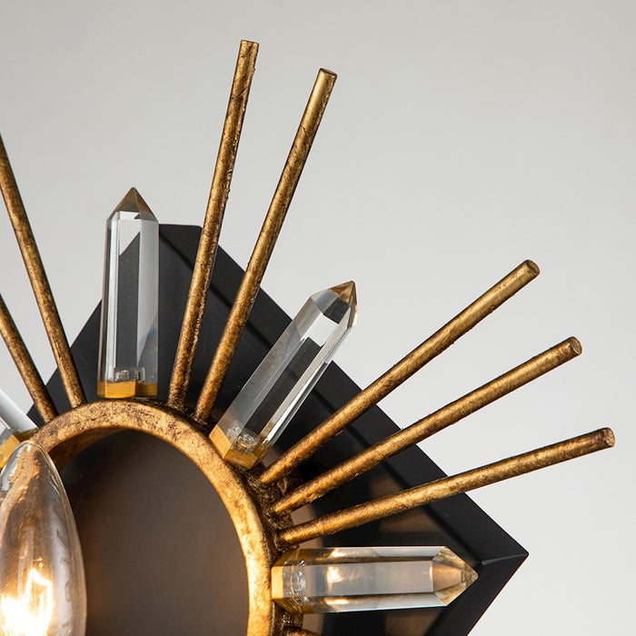 Lucas McKearn Sun King 1 Light Sconce, Gold Leaf