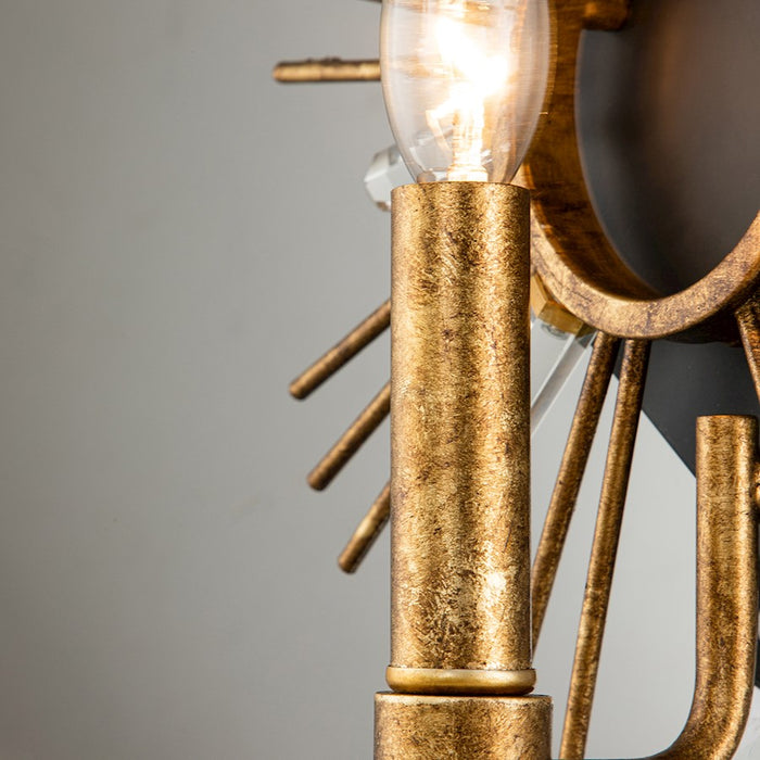 Lucas McKearn Sun King 1 Light Sconce, Gold Leaf