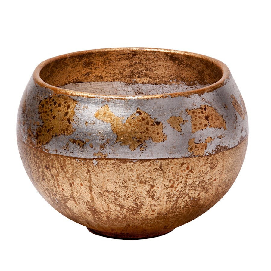 Lucas McKearn Addie Accent Bowl, Gold/Silver Leaf - SI-B1208