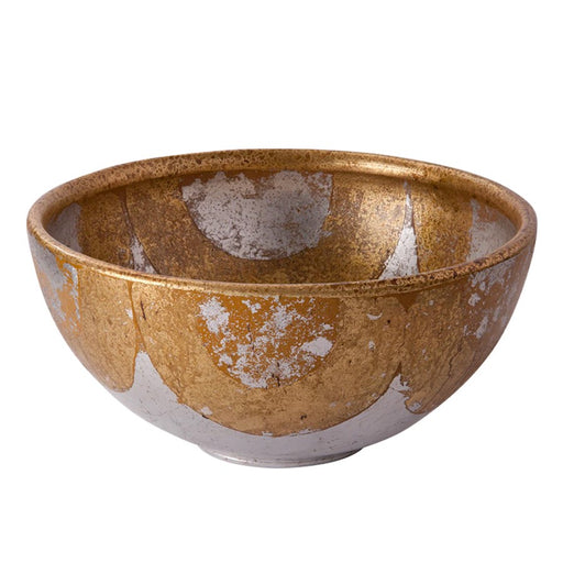 Lucas McKearn Bella Chase Accent Bowl, Gold/Silver Leaf - SI-B1209