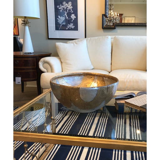 Lucas McKearn Bella Chase Accent Bowl, Gold/Silver Leaf