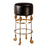 Lucas McKearn Armory 31" Bar Stool, Chrome/Gold Accents/Black - SI1050