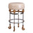 Lucas McKearn Armory 26" Bar Stool, Chrome/Gold Accents/Putty - SI1052