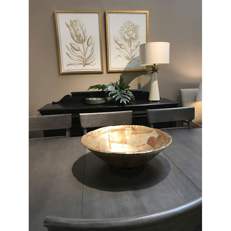 Lucas McKearn Olivier Bowl, Gold/Silver Leaf
