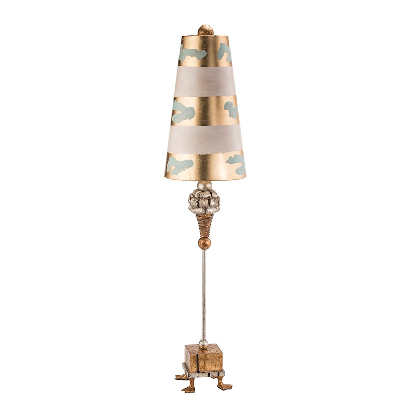 Lucas McKearn Pompadour Luxe 1Lt Buffet Lamp, Gold/Silver/Cream - TA1002