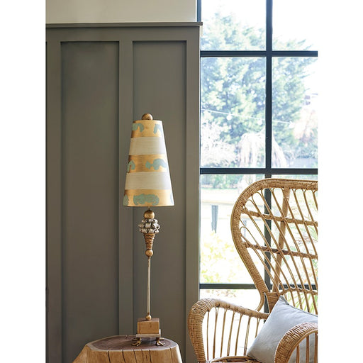 Lucas McKearn Pompadour Luxe 1Lt Buffet Lamp, Gold/Silver/Cream