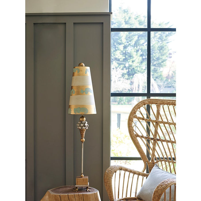 Lucas McKearn Pompadour Luxe 1Lt Buffet Lamp, Gold/Silver/Cream