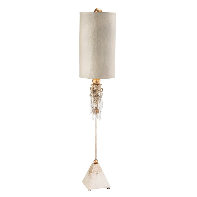 Lucas McKearn Madison 1Lt Buffet Lamp, Pyramid /Putty, Gold/Crystal - TA1004