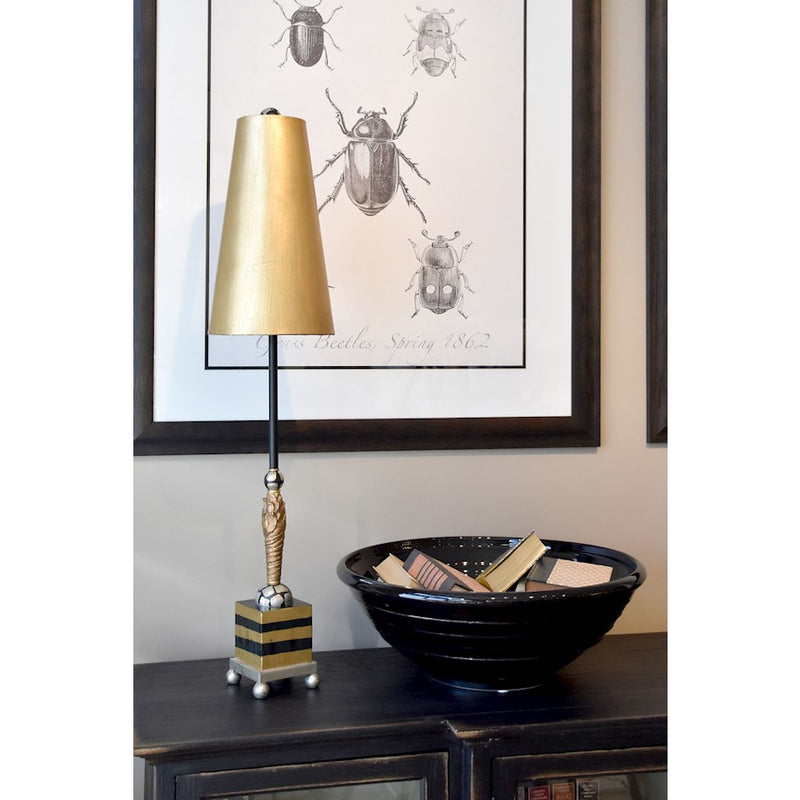 Lucas McKearn Noma Luxe 1Lt Buffet Lamp, Black/Gold/Silver/Glazed Gold