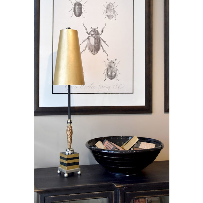Lucas McKearn Noma Luxe 1Lt Buffet Lamp, Black/Gold/Silver/Glazed Gold