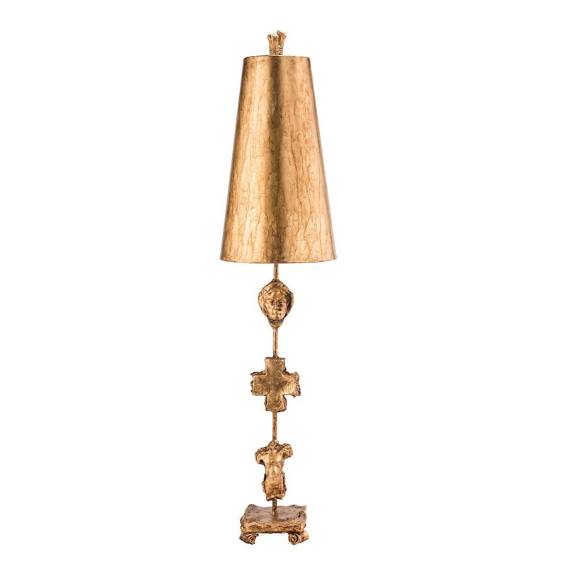 Lucas McKearn Fragment 1Lt Buffet Lamp, Curvy Black/Gold Base/Blossom - TA1013