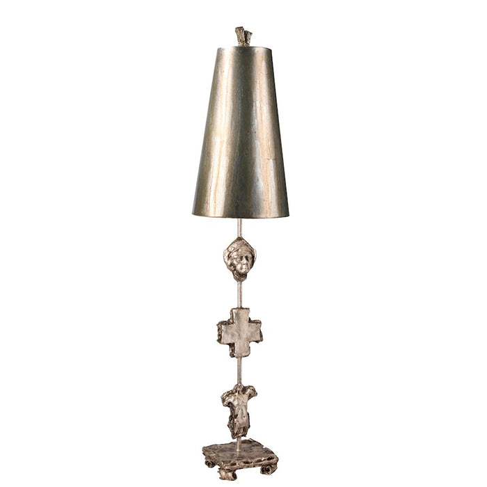 Lucas McKearn Fragment 1Lt Buffet Lamp, Silver/Umber Glaze - TA1014
