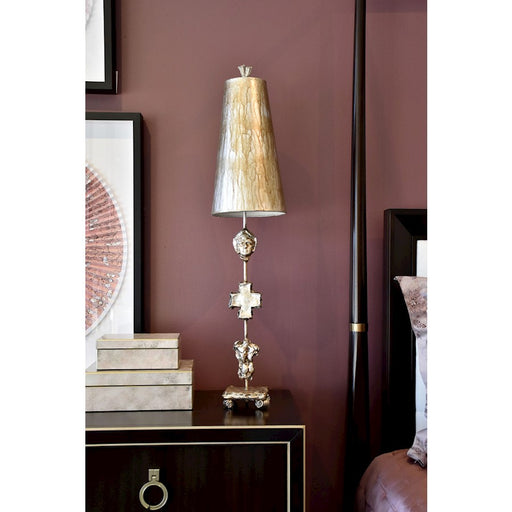 Lucas McKearn Fragment 1Lt Buffet Lamp, Silver/Umber Glaze