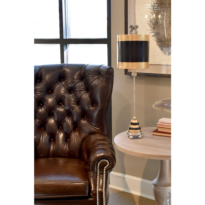 Lucas McKearn Phoenician 1Lt Accent Lamp, Silver/Black/Gold