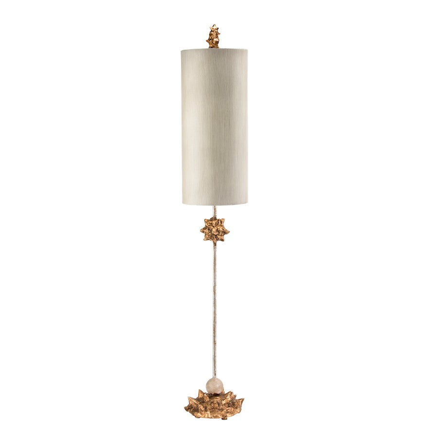 Lucas McKearn Nettle 1Lt Buffet Lamp, Gold Sculpted/Putty Wash Cream - TA1024