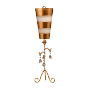 Lucas McKearn Tivoli 1Lt Table Lamp, Cream/Gold Stripe/Teardrop - TA1038