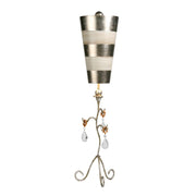 Lucas McKearn Tivoli 1Lt Table Lamp, Cream/Silver Taper Shade/WH Stripe - TA1039