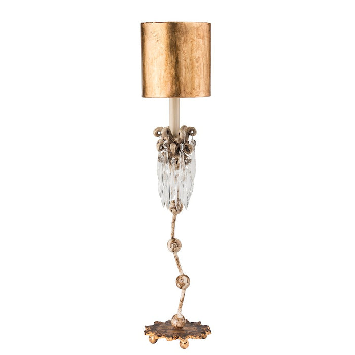 Lucas McKearn Venetian 1Lt Accent Lamp, Beige/Crystals/Beige Patina - TA1060