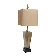 Lucas McKearn Grenouille 1Lt Table Lamp, Light Brown Silk Square - TA1075