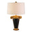 Lucas McKearn 1 Light Table Lamp, Black/Gold/Fabric - TA1150