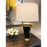 Lucas McKearn 1 Light Table Lamp, Black/Gold/Fabric