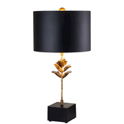 Lucas McKearn Camilia 2Lt Table Lamp, Gold/White Linen Drum Shade - TA1170