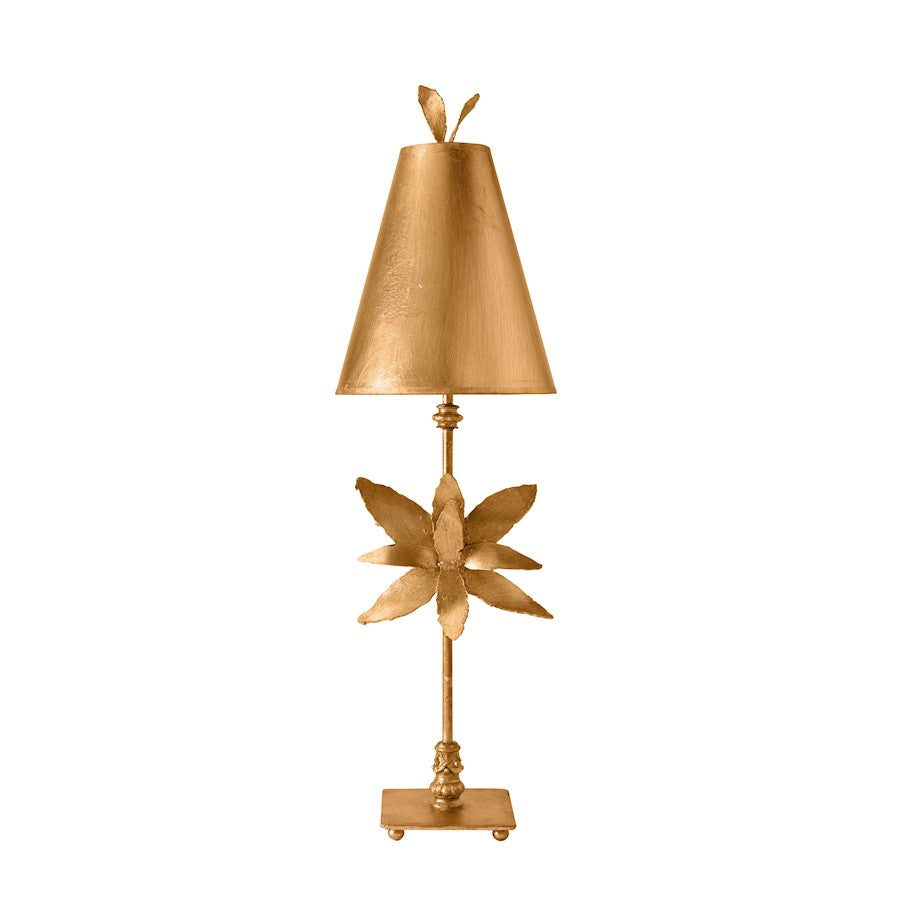 Lucas McKearn Azalea Gold 1Lt Buffet Lamp, Gold/Tapered Drum - TA1181