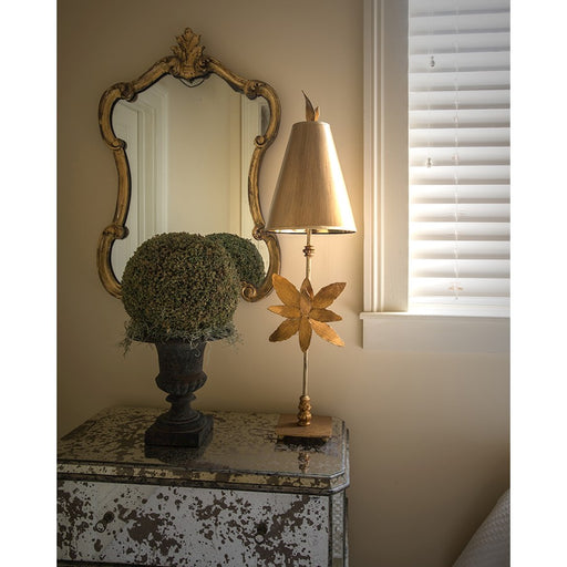 Lucas McKearn Azalea Gold 1Lt Buffet Lamp, Gold/Tapered Drum