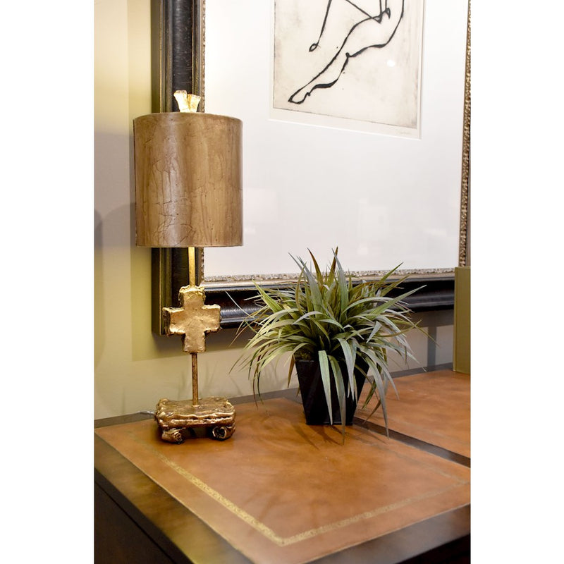 Lucas McKearn Cross Gold 1Lt Accent Lamp, Gold/Gold