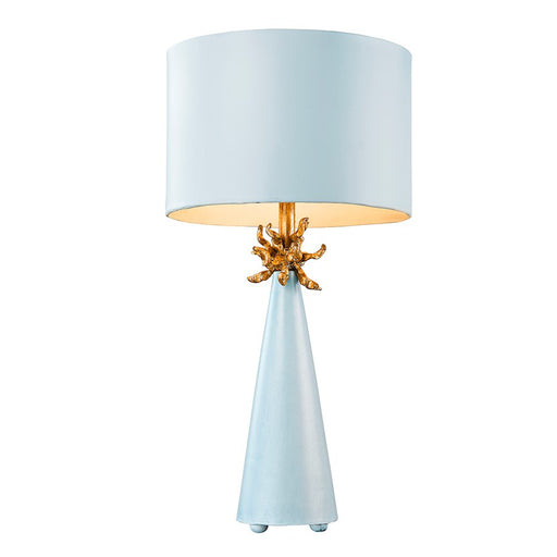 Lucas McKearn Neo Blue 1Lt Table Lamp, Le Ciel Blue Cone/Golded Anemone - TA1259