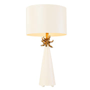 Lucas McKearn Flambeau 1Lt Table Lamp, French White Cone/Golded Anemone - TA1260