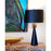 Lucas McKearn Flambeau 2Lt Table Lamp, Black Cone/Golded Anemone