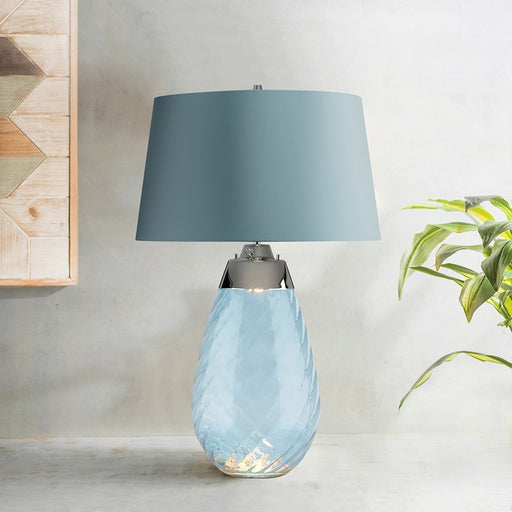 Lucas McKearn Lena 2 Light 29" Table Lamp, Blue/Duck Egg Blue