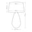 Lucas McKearn Lena 2Lt 29" Table Lamp, Blue/Off White Smooth