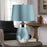 Lucas McKearn Lena 2 Light 24" Table Lamp, Blue/Duck Egg Blue