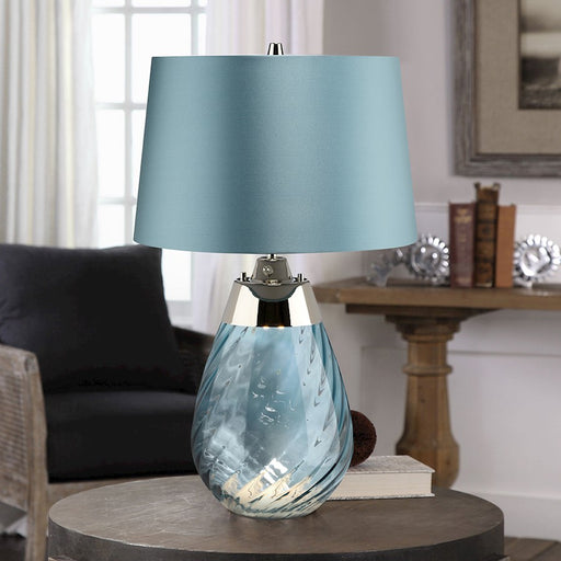 Lucas McKearn Lena 2 Light 24" Table Lamp, Blue/Duck Egg Blue