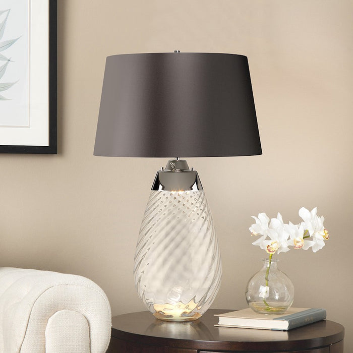 Lucas McKearn Lena 2 Light 29" Table Lamp, Smoke/Slate Satin