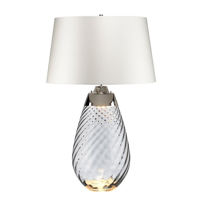 Lucas McKearn Lena 2Lt 29" Table Lamp, Smoke/Off White Smooth - TLG3026L-OWSS