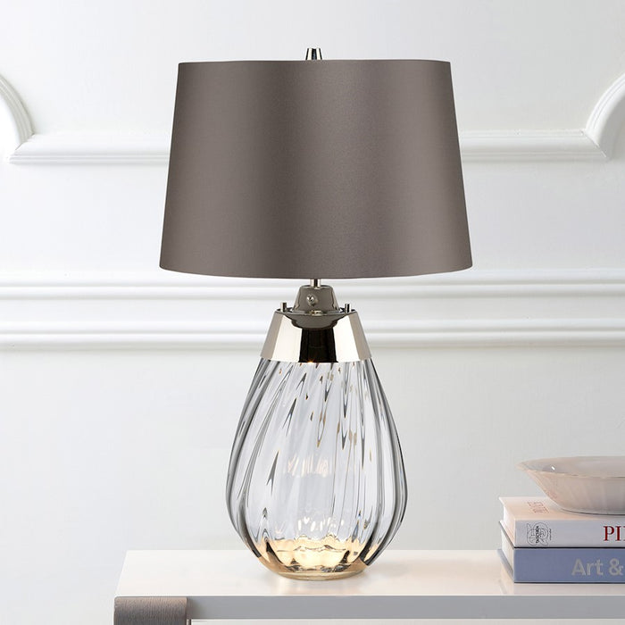 Lucas McKearn Lena 2 Light 24" Table Lamp, Smoke/Slate Satin