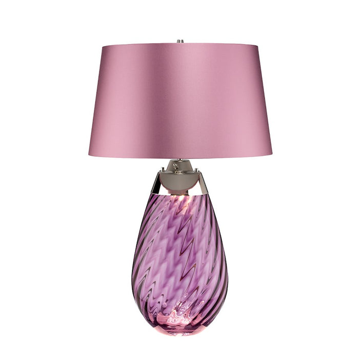 Lucas McKearn Lena 2 Light 29" Table Lamp, Plum/Heather Satin - TLG3027L