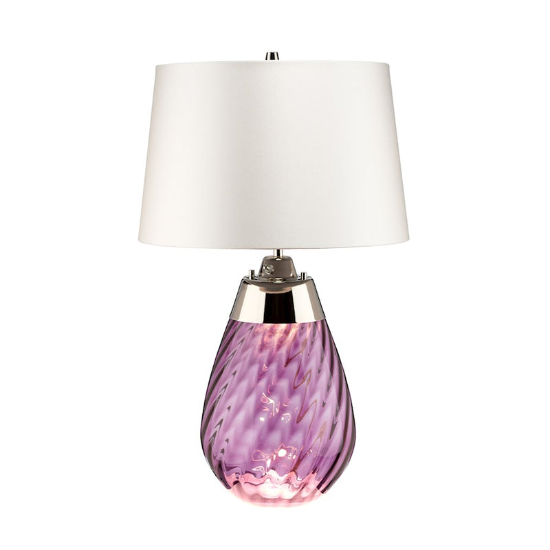 Lucas McKearn Lena 2Lt 24" Table Lamp, Plum/Off White Smooth - TLG3027S-OWSS