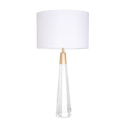 Lucas McKearn Monroe 1 Light Buffet Lamp, Brushed Brass/White - TLG3086