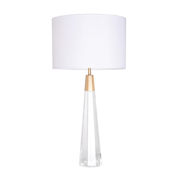Lucas McKearn Monroe 1 Light Buffet Lamp, Brushed Brass/White - TLG3086