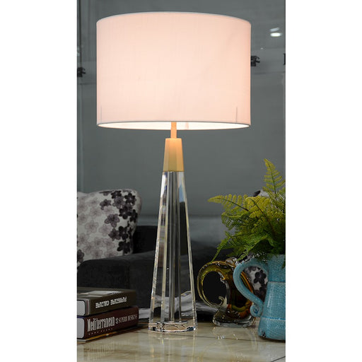 Lucas McKearn Monroe 1 Light Buffet Lamp, Brushed Brass/White