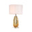 Lucas McKearn Cognac 1 Light Table Lamp, Clear Amber Glass/White - TLG3119
