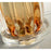Lucas McKearn Cognac 1 Light Table Lamp, Clear Amber Glass/White