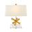 Lucas McKearn Jackson Square 1Lt Accent Lamp, Gold/Chrome/Cream Linen - TLW-1008