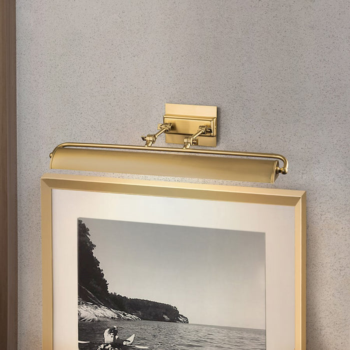 Lucas McKearn Winchfield 4 Light Picture Light, Aged Brass