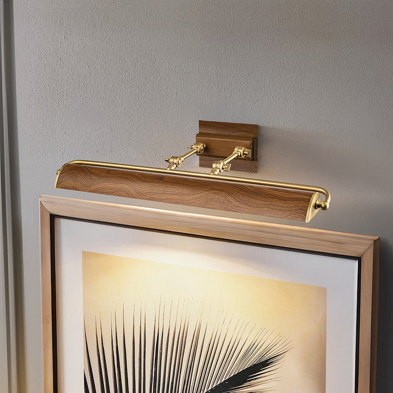 Lucas McKearn Winchfield 4Lt Picture Light, Brass/Oak